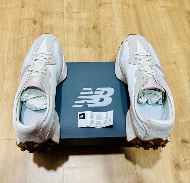 New Balance 327 Talla 43 Cuero Blancas Rosas