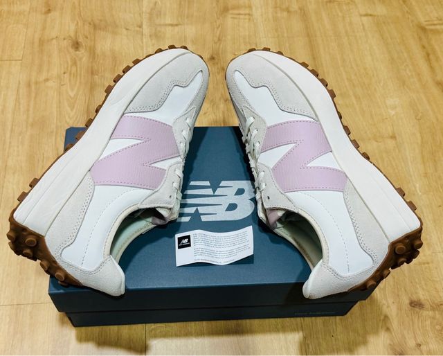 New Balance 327 Talla 43 Cuero Blancas Rosas