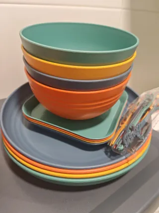 Juego Vajilla HOMEGN 32 Piezas Plástico