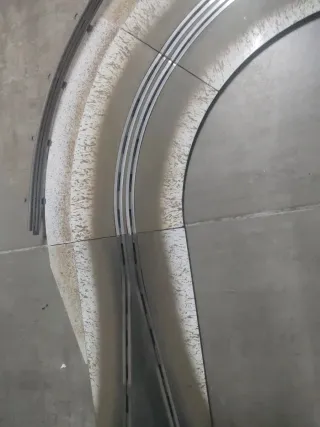 Scalextric curva superdeslizante pista negra