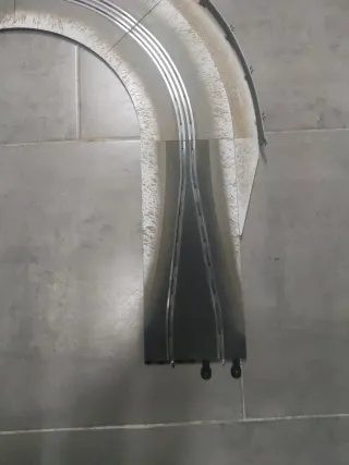 Scalextric curva superdeslizante pista negra