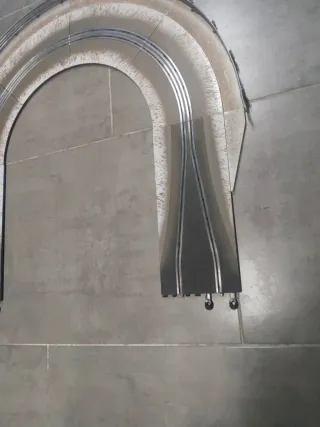 Scalextric curva superdeslizante pista negra