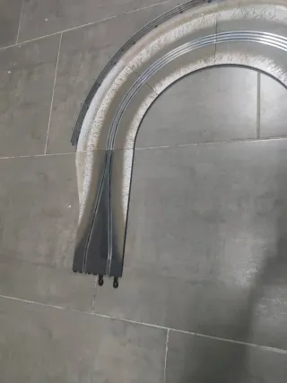 Scalextric curva superdeslizante pista negra