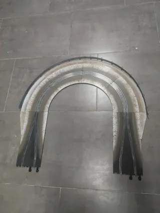 Scalextric curva superdeslizante pista negra