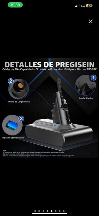 NUEVA Batería Dyson V7 99000 mAh + Filtros