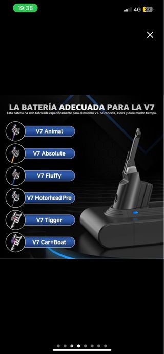 NUEVA Batería Dyson V7 99000 mAh + Filtros