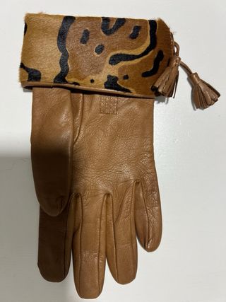 Guantes Carolina Herrera Piel Animal Print