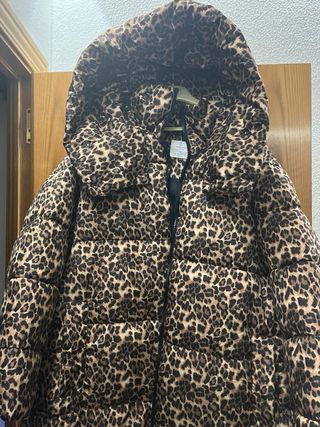 Chaqueta de invierno con estampado de leopardo