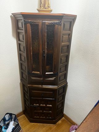 Botellero antiguo madera maciza