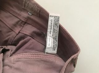 Pantalón vaquero recto rosa