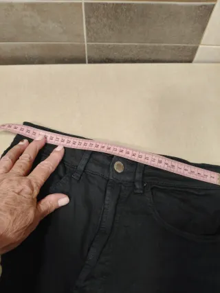 Pantalón negro Stradivarius algodón 14/ años