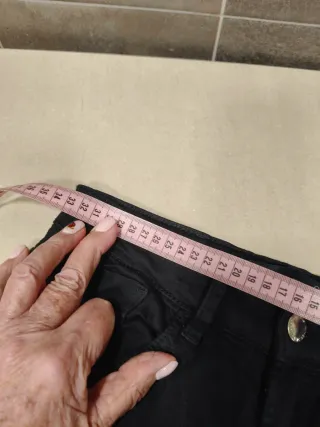 Pantalón negro Stradivarius algodón 14/ años