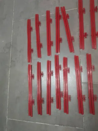 Scalextric lote 16 vallas pista gris moderna