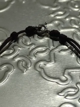 Collar Tous Plata y Cordón marrón