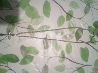 Cadena Police Plata con Colgante Cruz