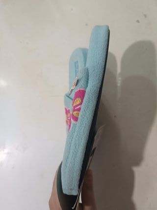 Pantofole De Fonseca celesti con fiori 35/36