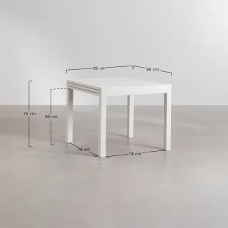 Mesa extensible jardín y 4 sillas