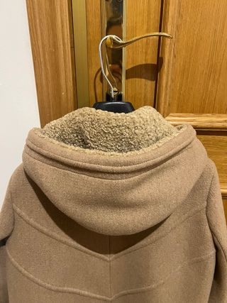 Abrigo Sandro París de Paño/Lana Beige con Capucha