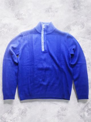 Jersey Trussardi media cremallera azul Talla M