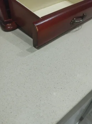 Joyero antiguo madera y latón