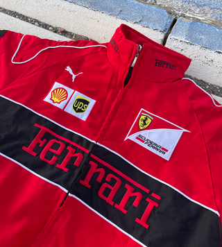 Chaqueta Bomber Ferrari F1 Racing Vintage Roja