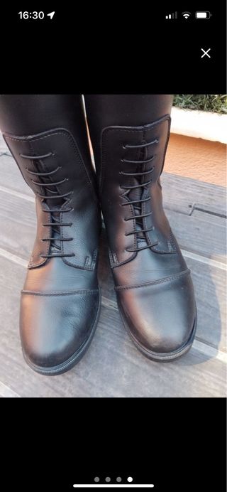 Botas Equitación Mountain Horse Cuero Negro