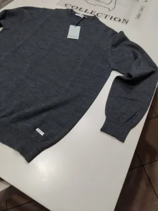 Trussardi Pullover Uomo Grigio Nuovo