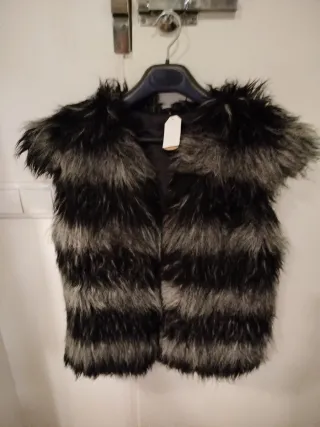 Chaleco pelo sintético mujer