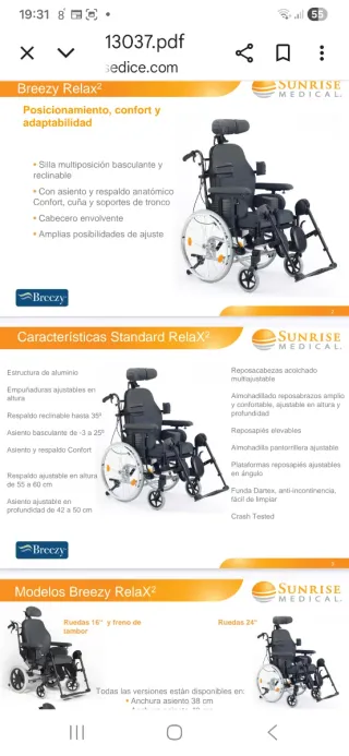 Silla de posicionamiento Breezy Relax 2