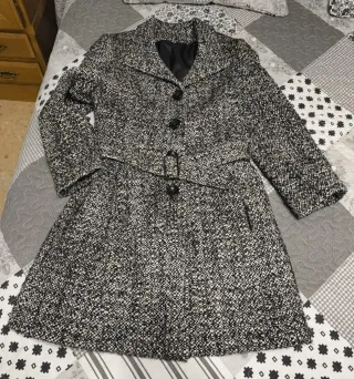 Abrigo de paño estampado