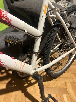 Bicicleta TOPBIKE blanca y roja