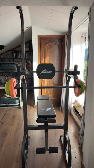 Banco de pesas + 25kg discos