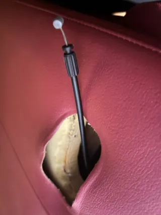 Sofá de piel rojo 3 plazas