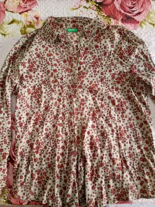 Camicia Benetton Donna Taglia L 100% cotone