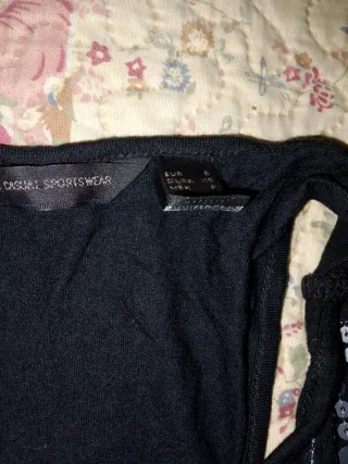 Vestido lentejuelas negro y plateado