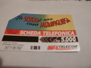 Rara Tessera Telefonica Telecom Italia 5.000 Lire