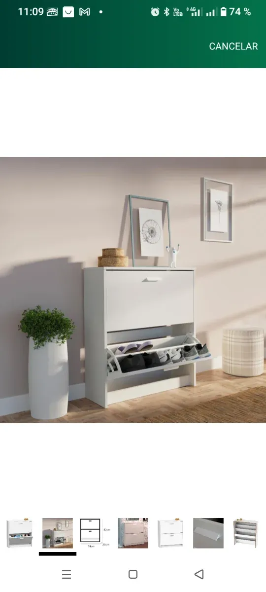 Zapatero blanco grande