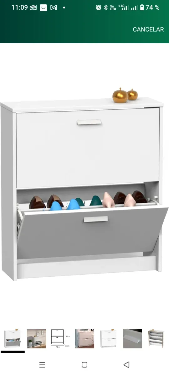 Zapatero blanco grande