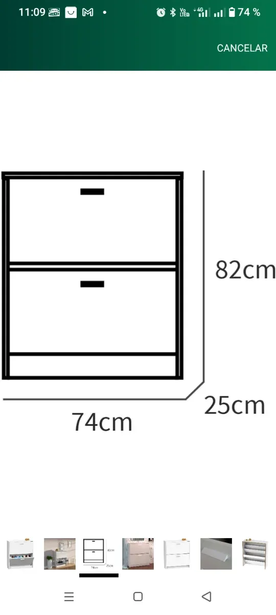 Zapatero blanco grande