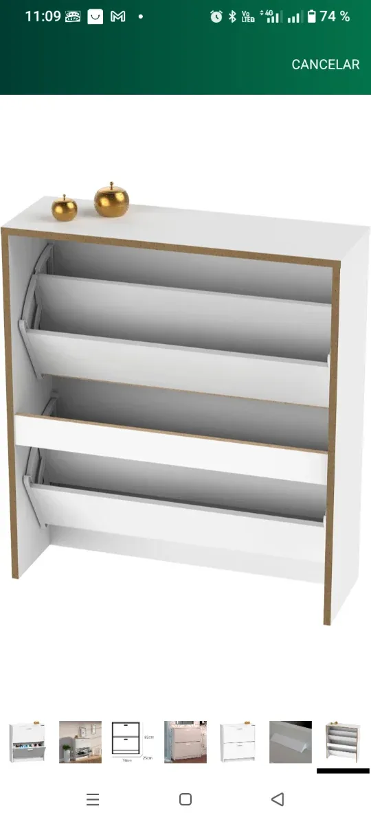 Zapatero blanco grande