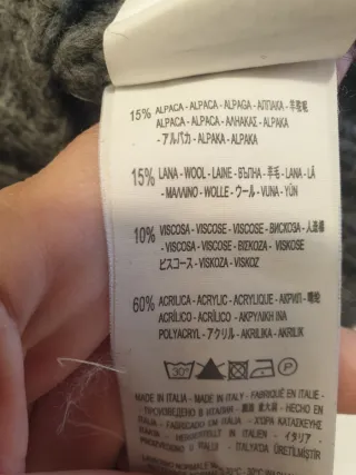 Maglione Rinascimento lana e alpaca grigio