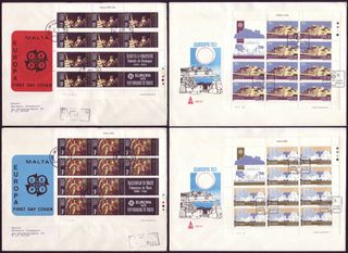 23 Sobres PD de MALTA | Europa-CEPT | 1974 a 1984