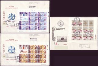 23 Sobres PD de MALTA | Europa-CEPT | 1974 a 1984