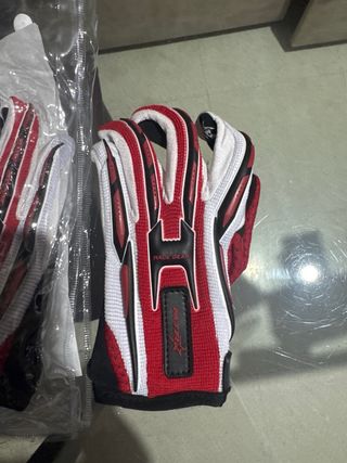 Guantes Motocross Niño Rojo y Blanco