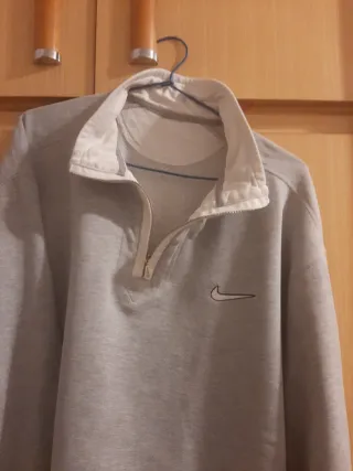 Sudadera Nike Gris Media Cremallera