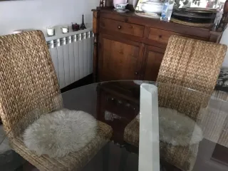 Sillas de mimbre Venta en persona Son tres