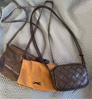 Bandolera Bimba y Lola Marrón Tejida