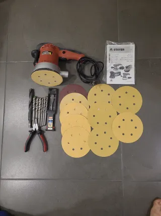 Lijadora orbital STHAYER + accesorios