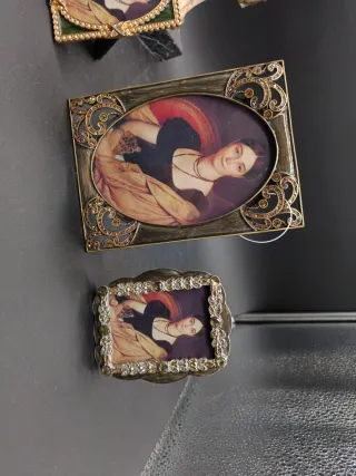 Trio portafoto con pietre