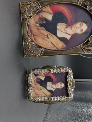 Trio portafoto con pietre